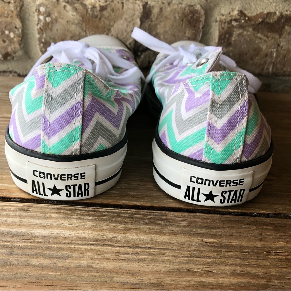 Converse All Star Low Top Chevron Grey, Purple - Picture 7 of 7